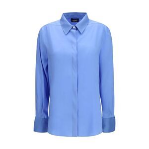 Ella Blue Silk Women's Blouse